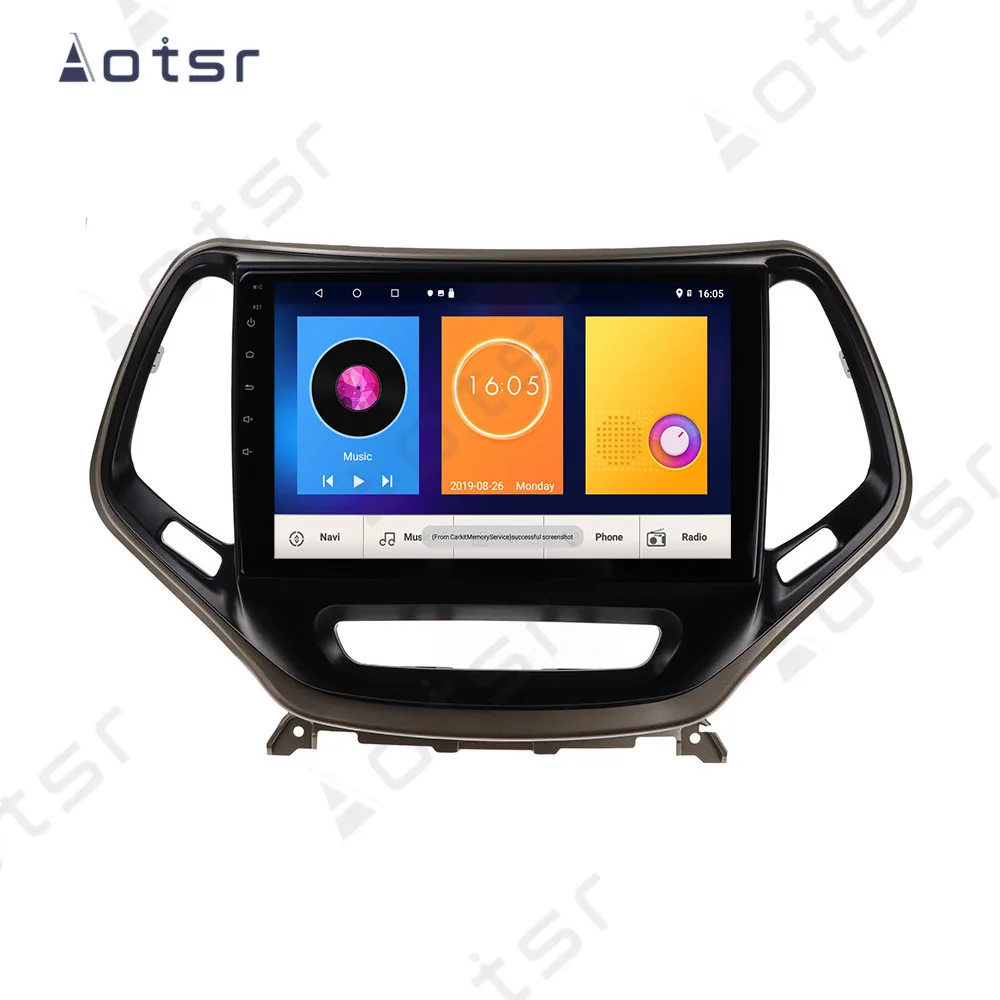 Android 9.0 64G Car GPS Tracker For JEEP Cherokee 2014-2019 radio tape recorder headunit Car multimedia GPS Player Carplay