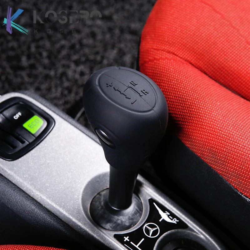 Car Gear Shift Collars Handbrake Cover Non-slip Silicone Case For Smart 451 fortwo Car Interior Styling Decoration Accessories