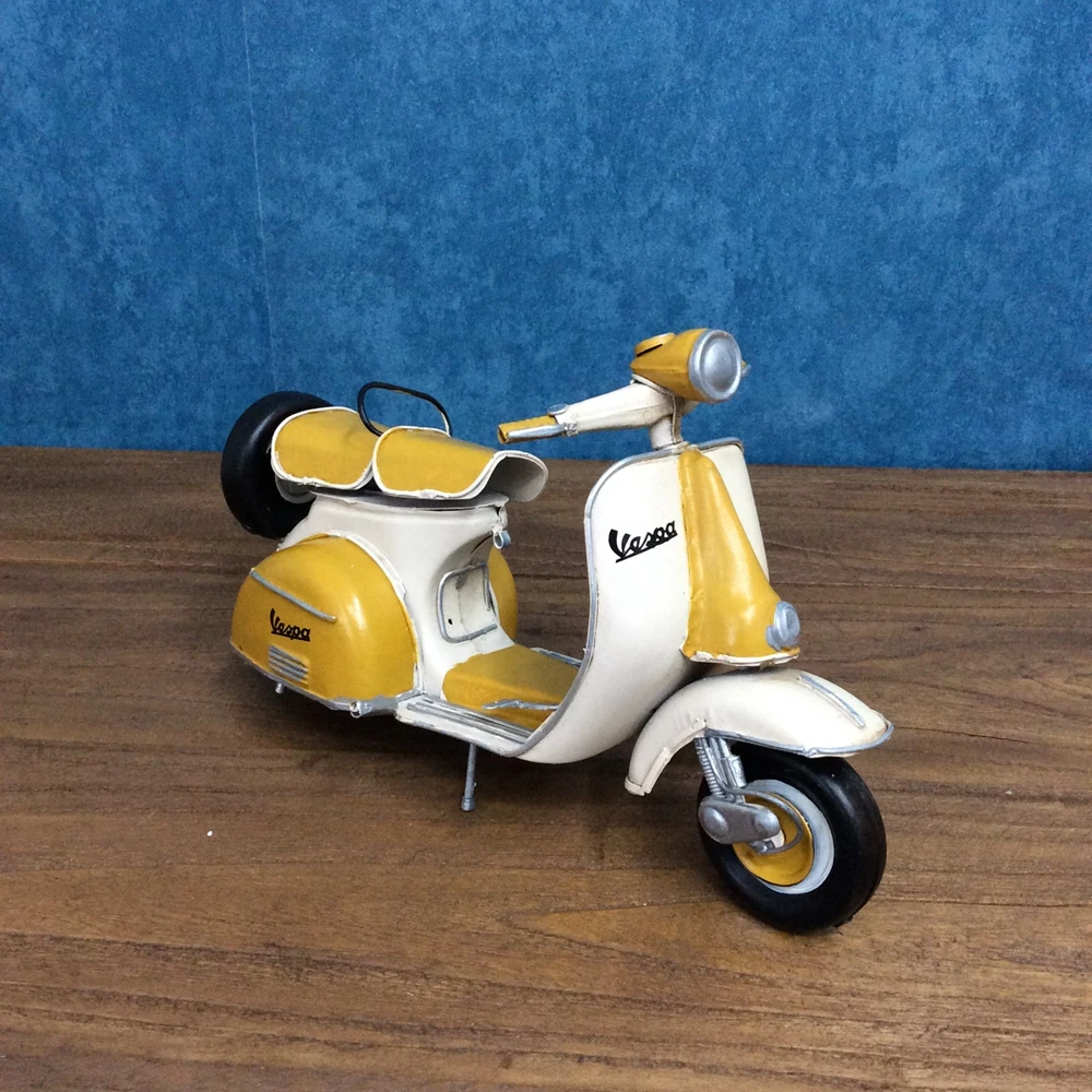 Motorcycle Small Car Model Ironwork Model Antiquecar Retrocar Crafts Collection Handicraft Decorations Modelcar Gifts