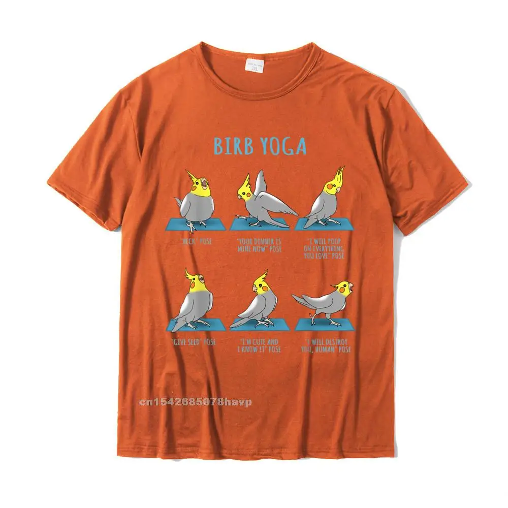 Funny Cockatiel Yoga Poses Birb Memes Cute Parrot Doodle T-Shirt Brand New Cosie Top T-Shirts Cotton Mens Tops Shirts Cosie