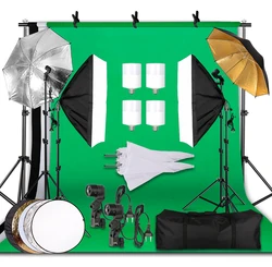 2.6x3M fotografia reflektor zestaw oświetlenia zdjęcie tło muślinowe tła Softbox parasol statyw oświetleniowy do studia fotograficznego