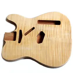 Unfinish Electric Guitar Body With Flame Maple Veneer