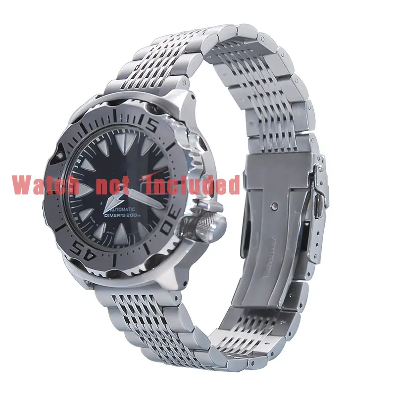 Luxury 18/22/20mm  Solid Link Stainless Steel Watch Band  Folding Clasp Safety Watches Strap Bracelet Replacement