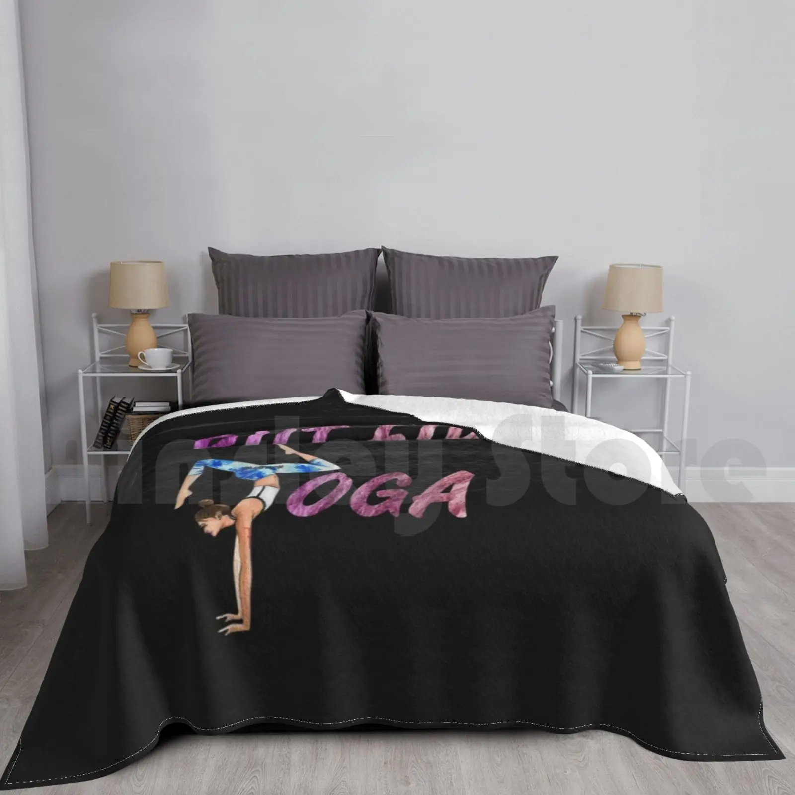 But First Yoga Famly Blanket Fashion Custom Yoga Love Avocado Summer Cool Funny Happy Sun Beach