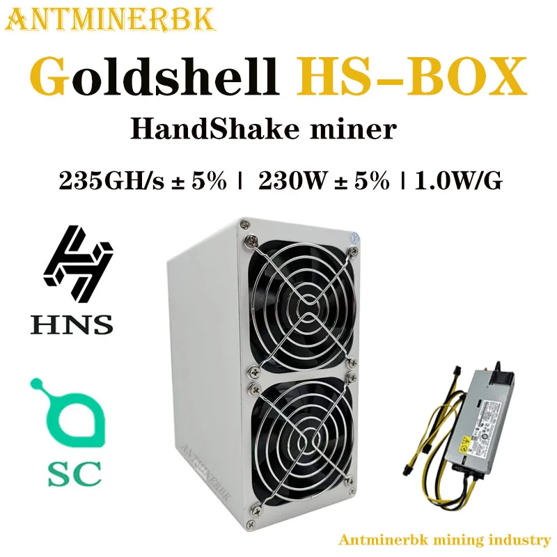 750W PSU Goldshell HS BOX 235GH/s Blake2B + SHA3 ハンドシェイクで HS1 SH3 SH5 Mini-DOGE よりも優れています