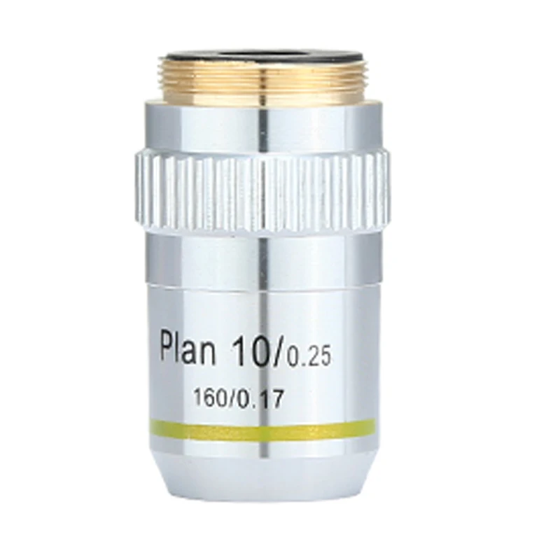 Microscope Plan Achromatic Objective Lens RMS Thread 4X,10X,20X,40X,100X DIN-standard Biological Microscope Objectives Lens