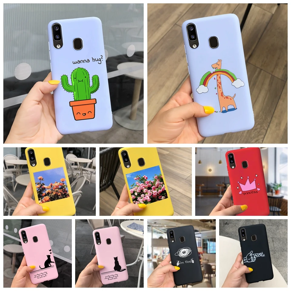 Shockproof Cartoon Silicone Phone Case For Samsung Galaxy A20 SM-A205F/DS A 20 SM-A205FN/DS A30 SM-A305F/DS Cover 6.4“