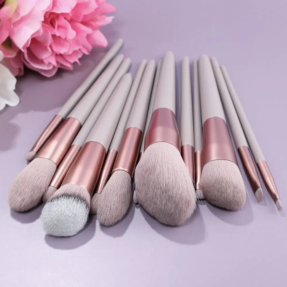 Vander Life Makeup brushes set Grayish purple 13 Pcs Cosmestic brushes-foundation&powder&blush fiber beauty pens-make up tool