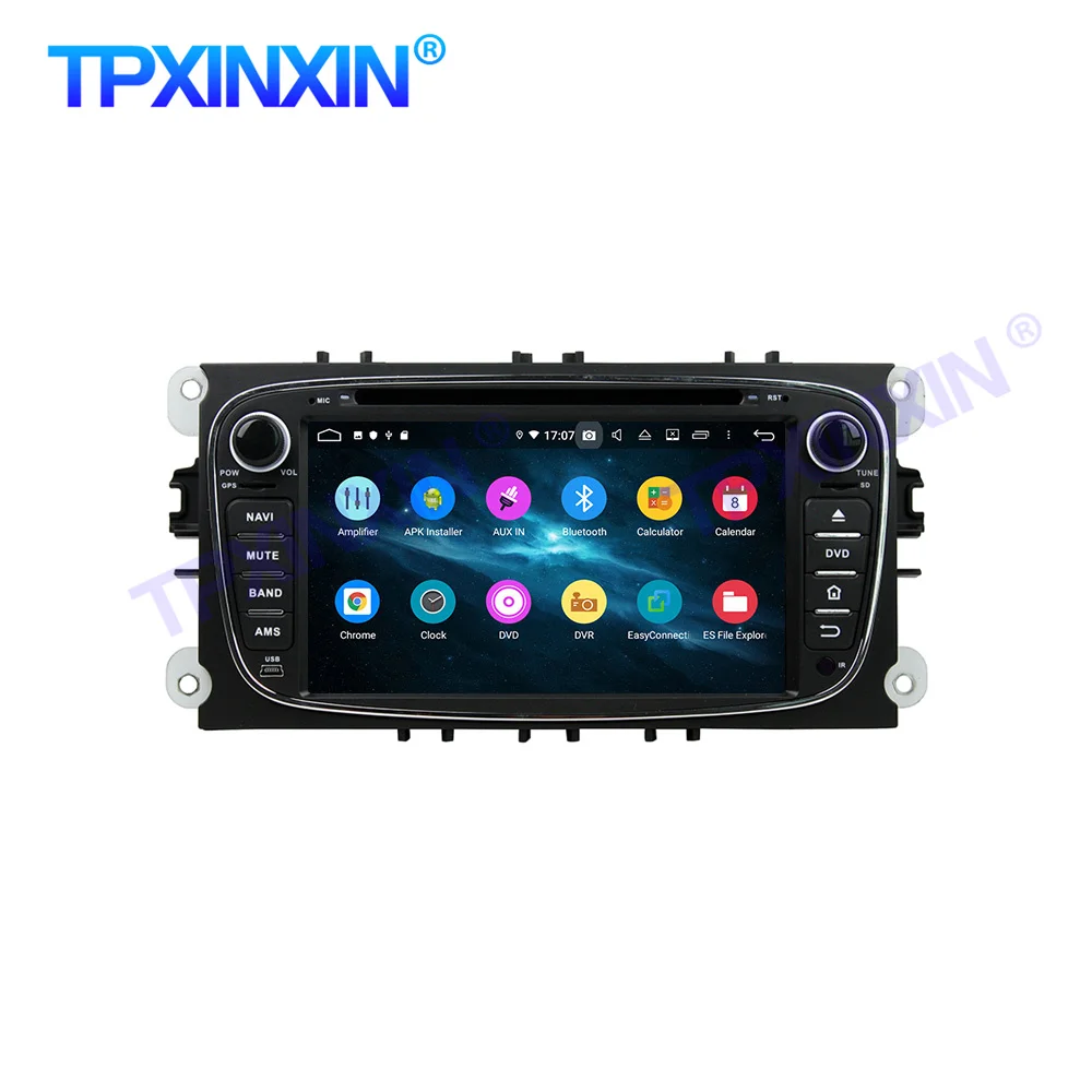 Android 10 4G+128G For Ford Mondeo 2007-2010 Black PX6 Carplay Multimedia Player Tape Recorder GPS Navi Auto Radio Head Unit DSP