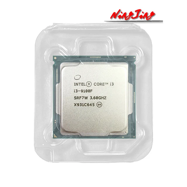 Intel Core i3 9100F i3 9100F 3.6 GHz SRF7W SRF6N Quad Core Quad Thread CPU 65W 6M LGA 1151 new but no fan
