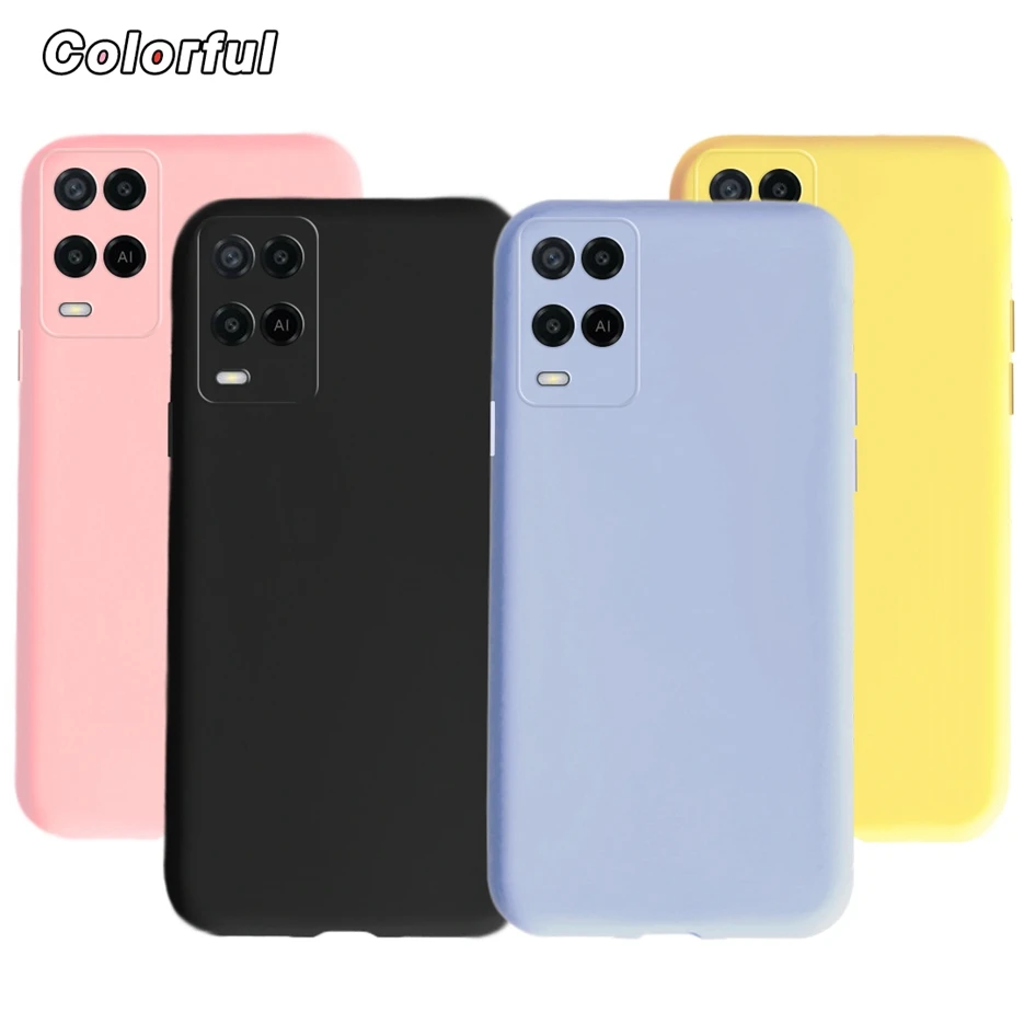 For Oppo A54 A74 A94 Case OppoA54 Cute Candy Soft Silicone Back Cover For Oppo A74 A54 A94 A 54 74 5G OppoA94 Phone Cases Bumper