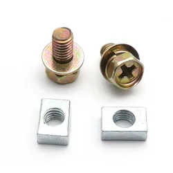 Steel Universal Scooter ATV Dirt Bike Battery Cable Terminal Nut Bolts Kit M5x10mm Bolt Thread Replacement Parts Car Accessories
