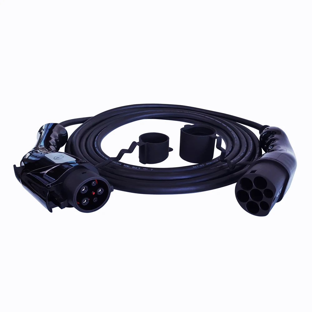 EVSE 16A 32A  EV Charging Cable Type 1 to Type 2 For Electric Vehicle Charging Station Connecting 5M 3.7KW 7.4KW