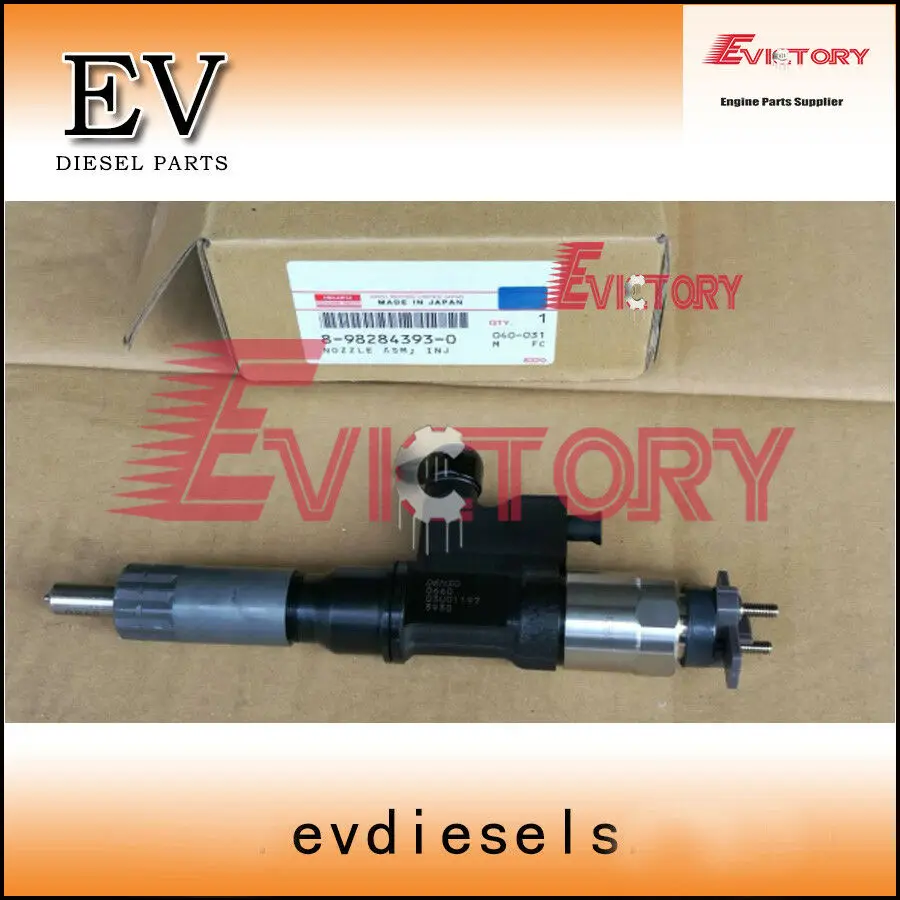 For Hiatch excavator ZAX200 4HK1 6HK1 Fuel injector assy 8981518372 8-98284393-0