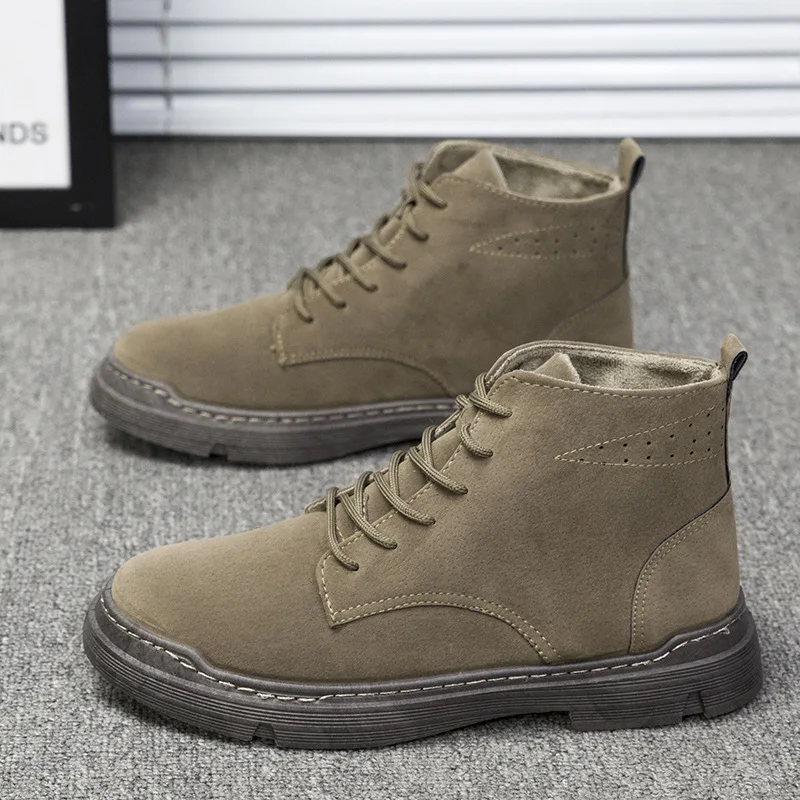 High Quality Spring Suede Leather Men Shoes Oxford Casual Shoes Classic Sneakers Comfortable Footwear Dress Shoes