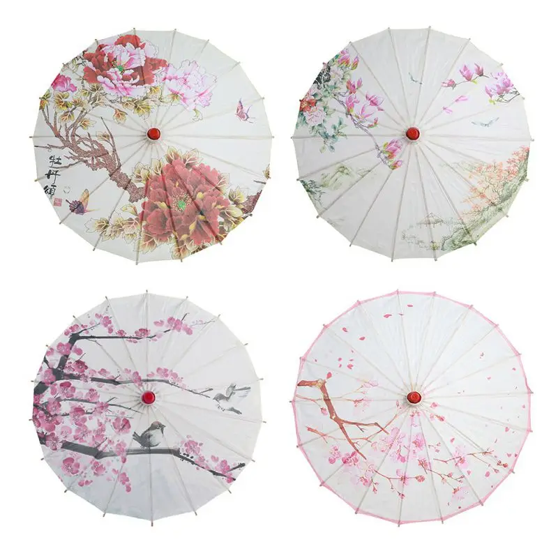 2022 Silk Cloth Japanese Classical Umbrella Art Oil Paper Painted Chinese Traditional Umbrella Cosplay Photo Prop Dance Umbrella