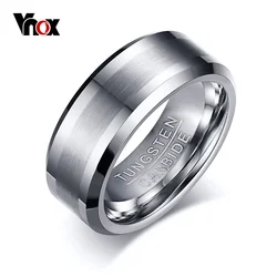 Vnox Classical 100% Tungsten Carbide Ring for Men Wedding Jewelry No Rust dropshipping