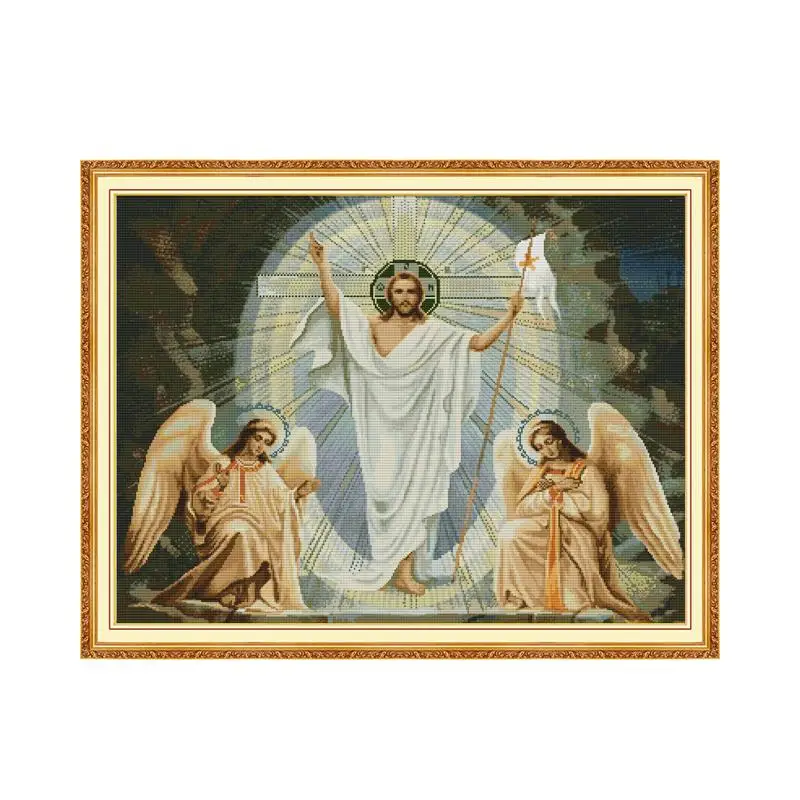

Jesus 11 cross stitch kit aida 14ct 11ct count print canvas stitches embroidery DIY handmade