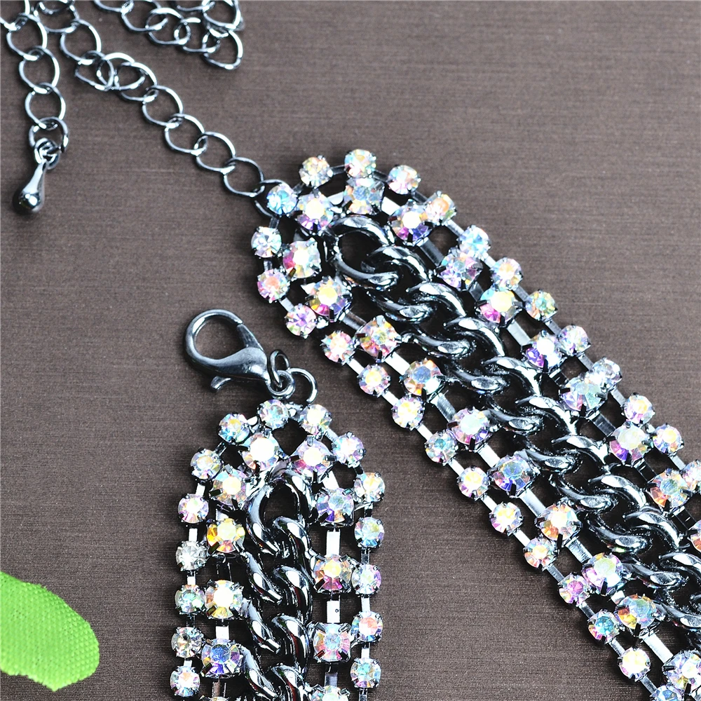 Women\'s Colorful Necklaces Fashion Rhinestone Jewelry, Sparkling Luxury Accessories CORUIXI H94815