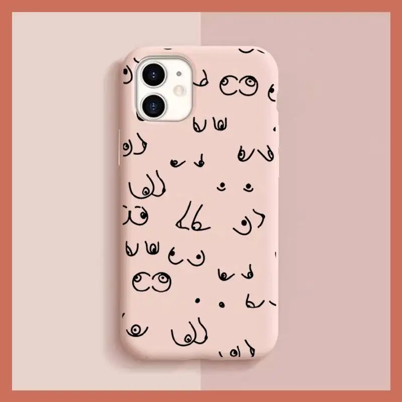 Boobs Art Print Phone Case for iphone 13 11 12 mini pro max 7 8 plus 6 6s x xs max xr shell