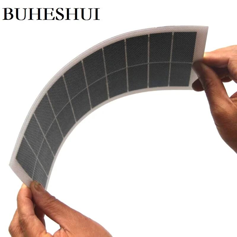 BUHESHUI 7W 10V ETFE Solar Panel  Semi-flexible Solar Panel Battery Charger  Sunpower Cell  2pcs