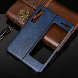 For Samsung Galaxy Fold 5G SM-F907B Case PU Leather Litchi Pattern Skin Hard Cover For Samsung Galaxy Fold 4G F900F Phone Case