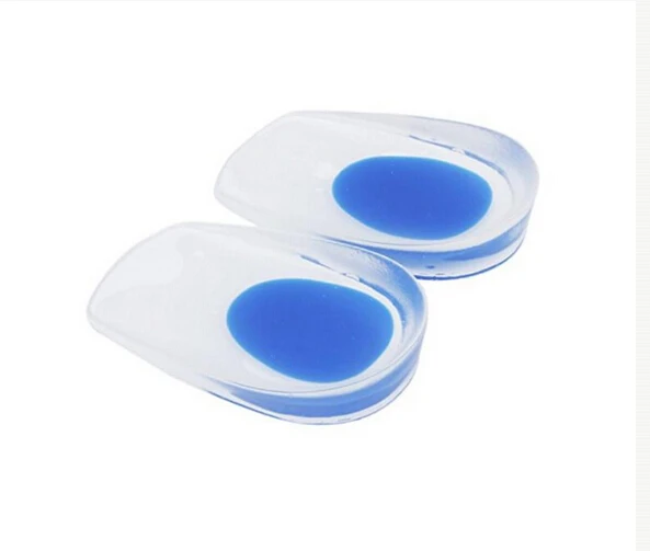 Plantillas de Gel de goma suave Unisex, almohadillas de soporte para zapatos, almohadilla de calidad para el dolor de talón, 1 par