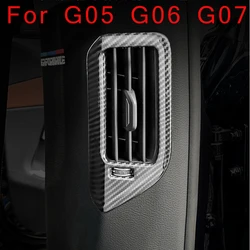 Car B Pillar Air Vent Frame Trim body kit Carbon Fiber Color Car Styling Modified For BMW X5 G05 X6 G06 X7 G07 Accessories