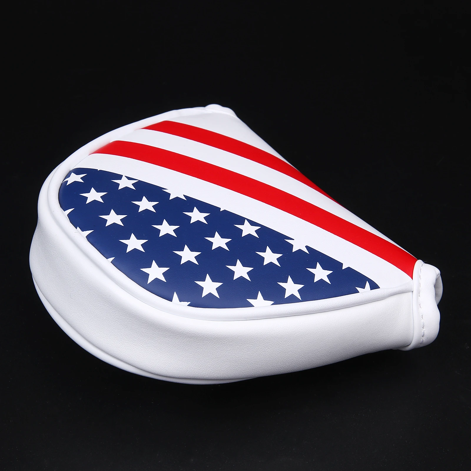 Golf Mallet Headcover Putter Cover for Center-shaft Putter Club USA Flag Style Magnetic Closure