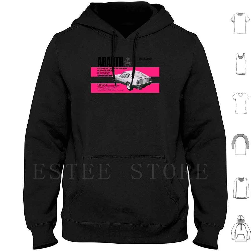 Abarth 1300 Scorpione sudaderas con capucha Abarth Scorpion Scorpion Lombardi deportes coche deportivo coches clásico coche clásico