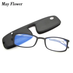 High Quality Anti-blue Blocking Reading Glasses TR90 Thin Portable Presbyopic Eyeglasses Fashion Male Female Glasses Frame +3.5