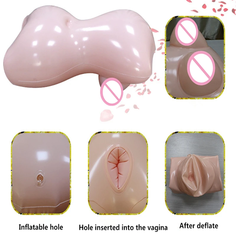 Newest! Easy To Store Carry And Clean Inflatable Half Sex Doll Removable Vagina Real Pussy Sex Toy For Man Adult Products