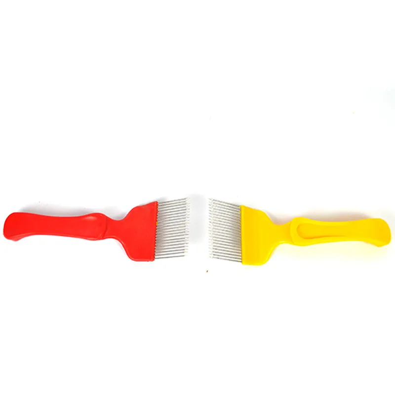 1PCS Good Quality 18 Pin Stainless Steel Tines Comb Uncapping Fork Scratcher Two-color Cut Honey  Bee Beekeeping Tools