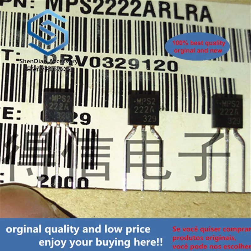 30pcs 100% orginal new MPS2222A 2N2222 General Purpose Transistors(NPN Silicon)  TO-92  real photo