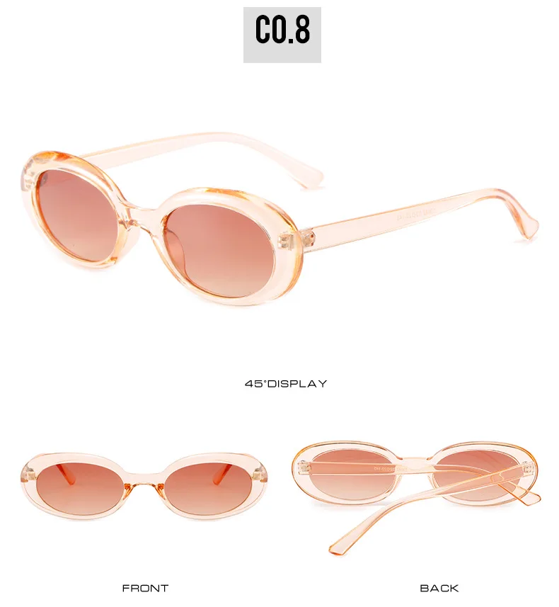 OEC CPO Vintage Oval Sonnenbrille Frauen Mode Kleine Runde Sonnenbrille Weibliche Punk Leopard Shades Brillen UV400 Oculos De Sol – Detail 13