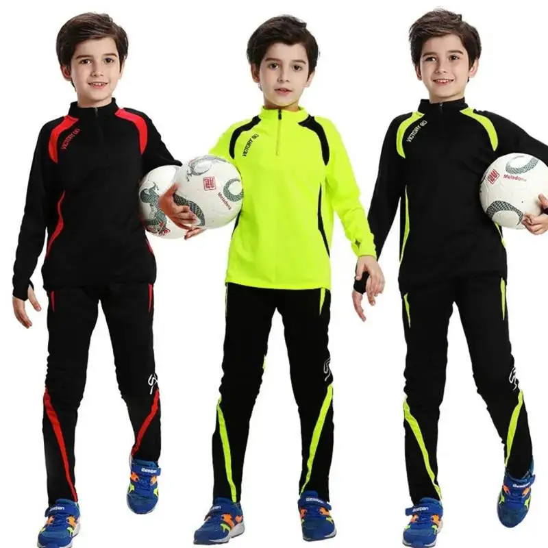 Boy Girl Autumn Running Sweatshirt + Sweatpants Children Kid Basketball Football Soccer Sets Sport Suit Tracksuit Jersey Kit 09