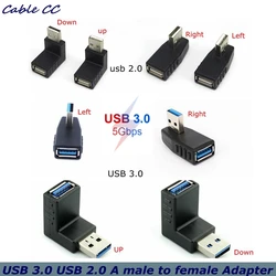 Connecteur adaptateur USB 3.0 à angle droit, 90 magasins résistants, USB 2.0 A mâle vers 600, haute vitesse, utilisé pour ordinateur portable, drop sunshine