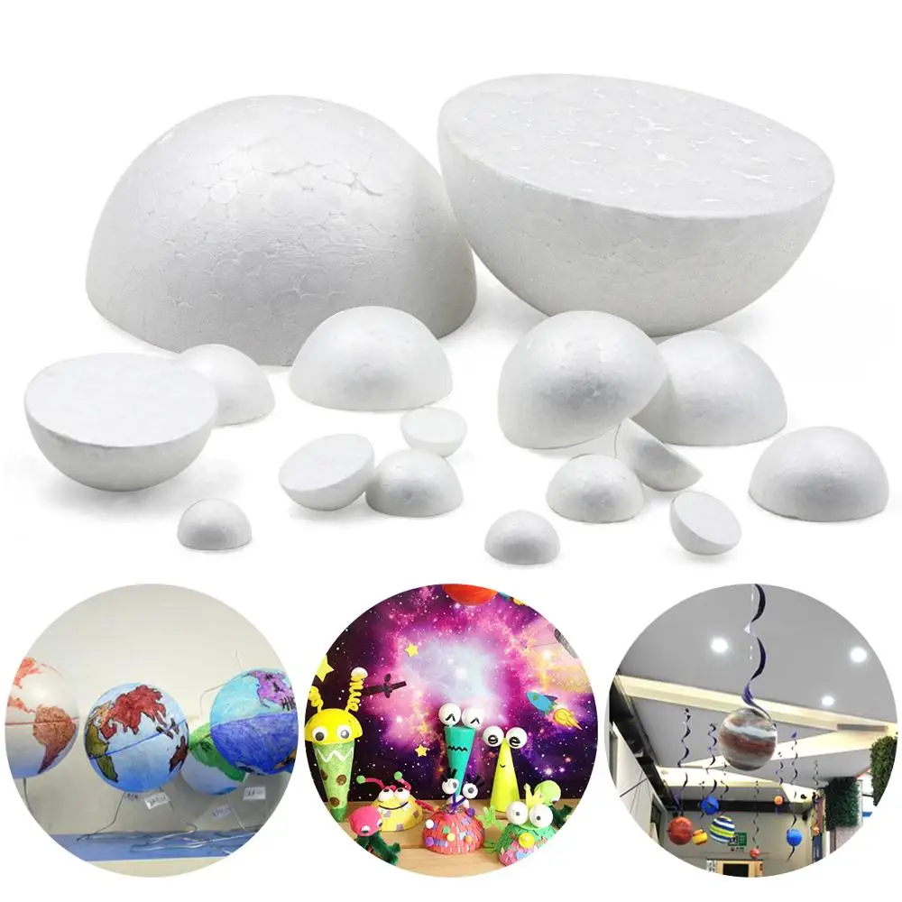 XMAS Polystyrene Styrofoam Foam Half Ball Hemisphere DIY Accessory Handmade For Party Celebration Decorations Craft DIY All Size