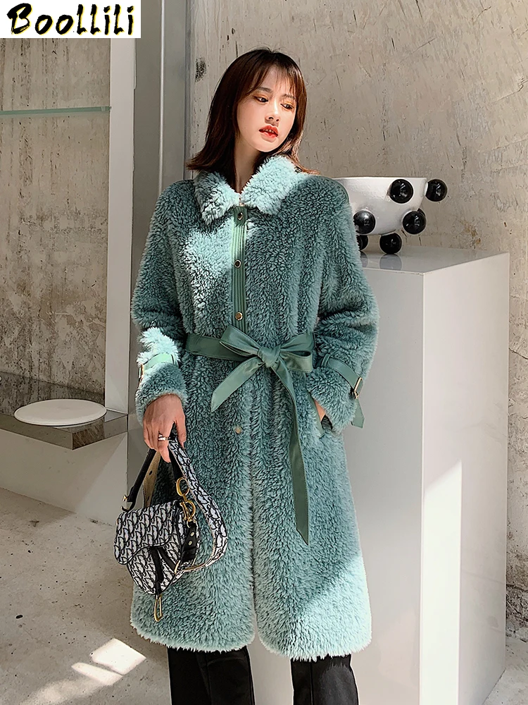 

Real Fur Boollili Coat Women 100% Wool Jacket Women Clothes 2023 Sheep Shearing Autumn Winter Coat Women Korean Vintage