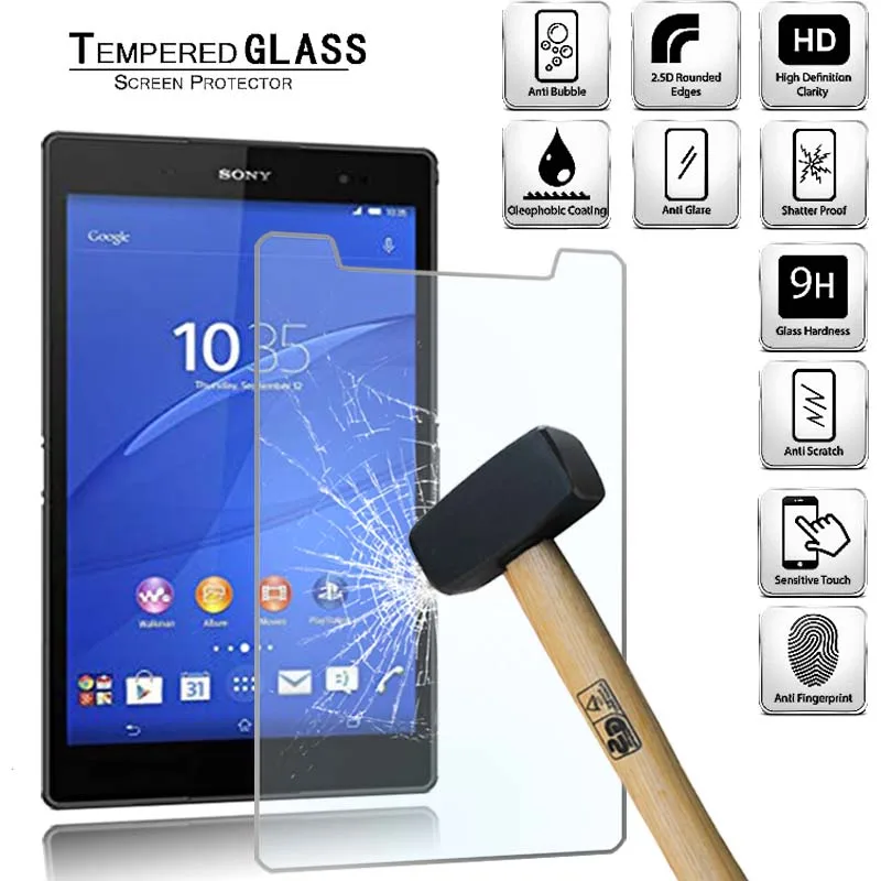 Tablet Tempered Glass Screen Protector Cover for Sony Xperia Z3 8.0