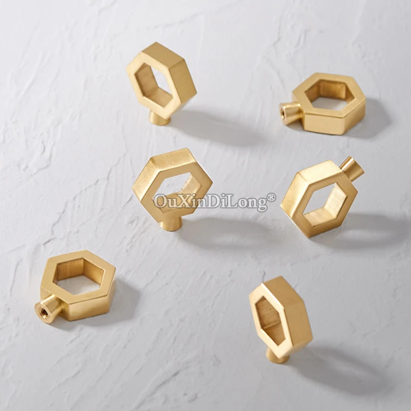 

Разработанные 20 шт., европейские латунные шестигранные дверные ручки для шкафа, ящика для шкафа, кухонного винного шкафа, ручки и ручки