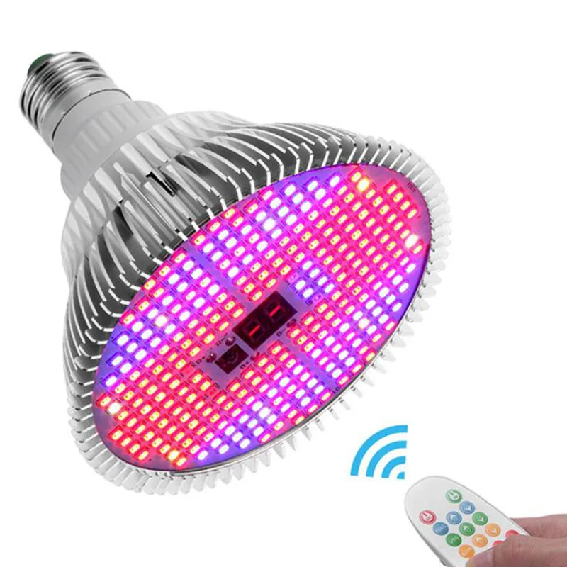 

100W Full Spectrum 280 Led Plant Grow Light Bulbs Timer Remote Control Dimmable indoor Phytolamp vegs Greenhouse growbox Tent