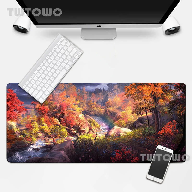 

Fantasty Landscape Tree Large Size New Mouse Mat Gamer Soft Art Cartoon Carpet Office Decoration Mouse Mat MousePad Desk Mat