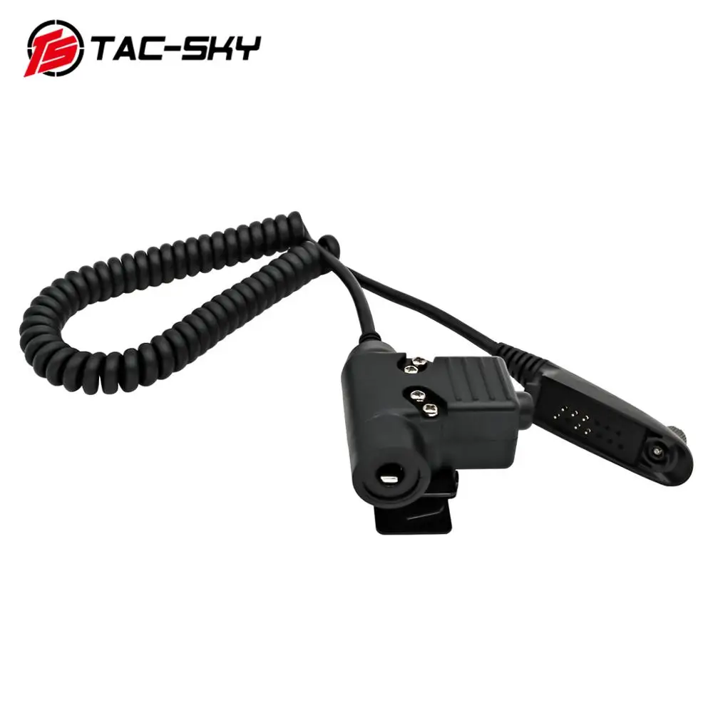 TS TAC-SKY Military Tactical PTT U94 PTT Adapter For Motorola GP328 PRO5150 GP338 PG380 GP680 Radio Walkie Talkie Headset