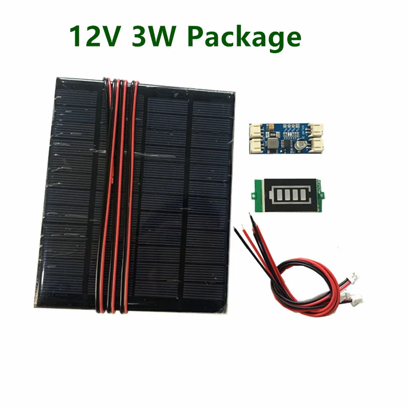 6V 3W 4.5W 6W 10W 9V 2W 4.2W 12V 2W Panel słoneczny z ładowarką słoneczną min z wyświetlaczem baterii DIY KIT PH 2.0 Kabel