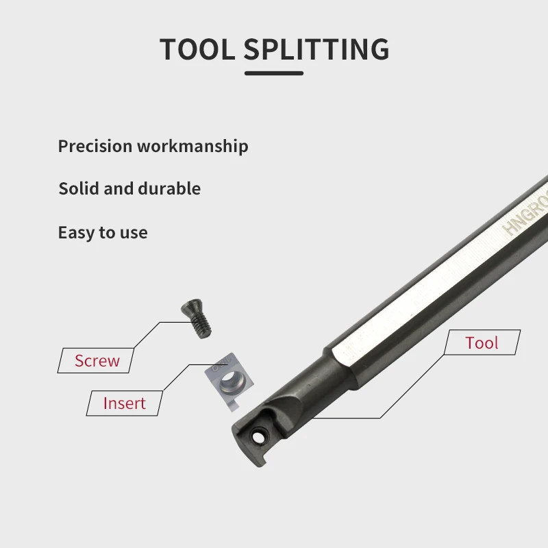 KEENCUTEER HNGR HNGR08J06 HNGR10K08 High Speed Steel Tools Inner Diameter Groove Turning Tool Boring Bar Carbide Insert