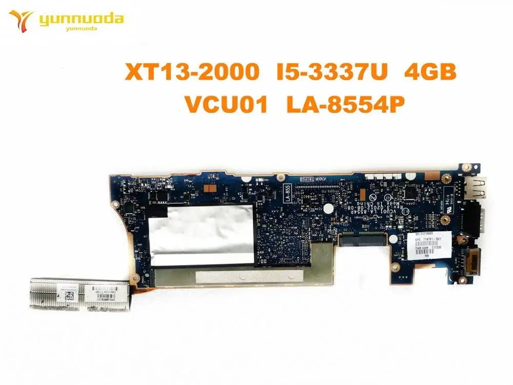 Original for HP XT13-2000 laptop motherboard XT13-2000  I5-3337U  4GB  VCU01  LA-8554P tested good free shipping