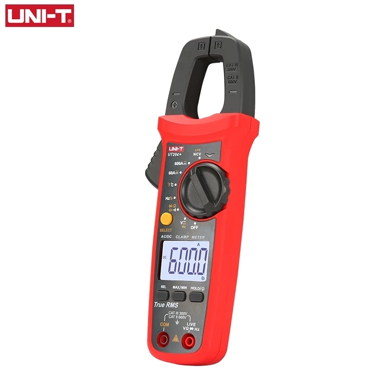 UNI T UNI-T UT202A+  UT204+ Digital AC DC Current Clamp Meter Multimeter True RMS 400-600A Auto Range Voltmeter Resistance Test