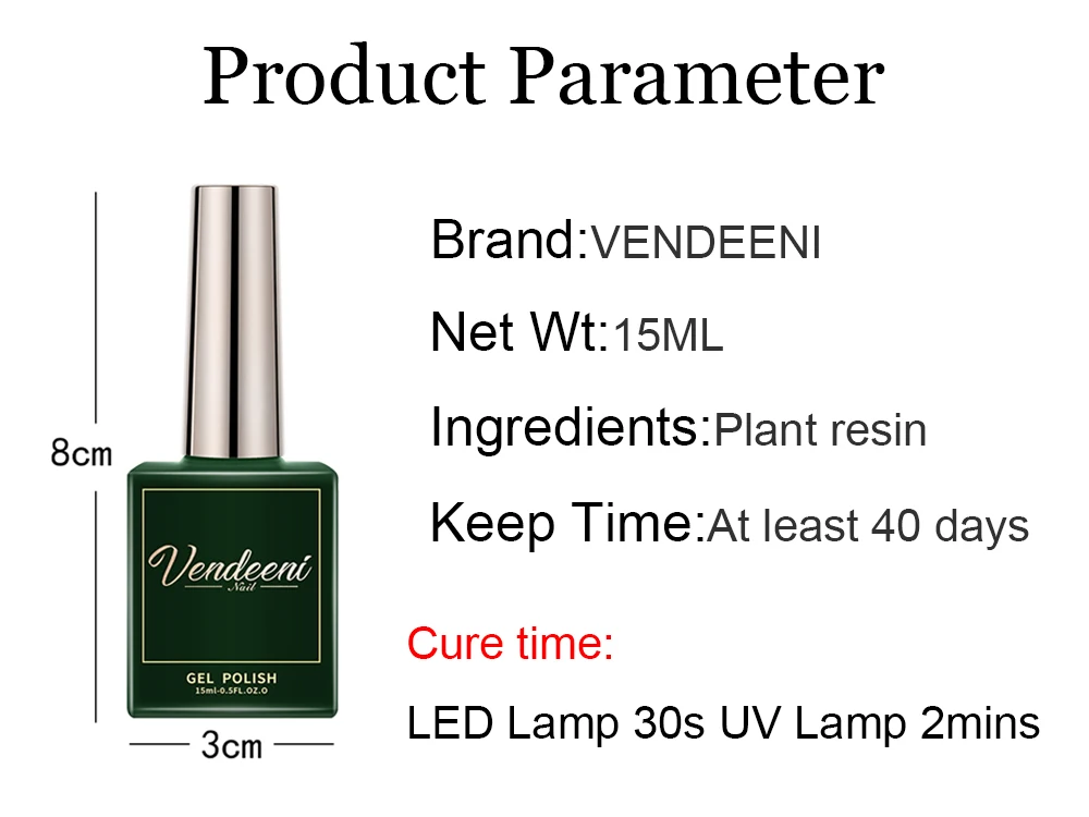 Vendeeni 15ml Wassertropfen Gel-Nagellack UV-Blasen-Gel-Lack Paste Strass Wasserwellen-Effekt Nagelgel-Lack – Detail 2
