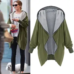 Europe and America Fashion Casual Hooded Large Size Women Autumn Increase The Fat Sister Was Thin Jackets Women outerwear coats